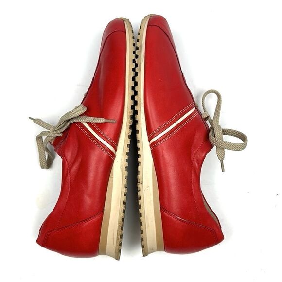 PAUL GREEN Austria Red Leather Lace Up Sneakers US 9,5 - Picture 5 of 15